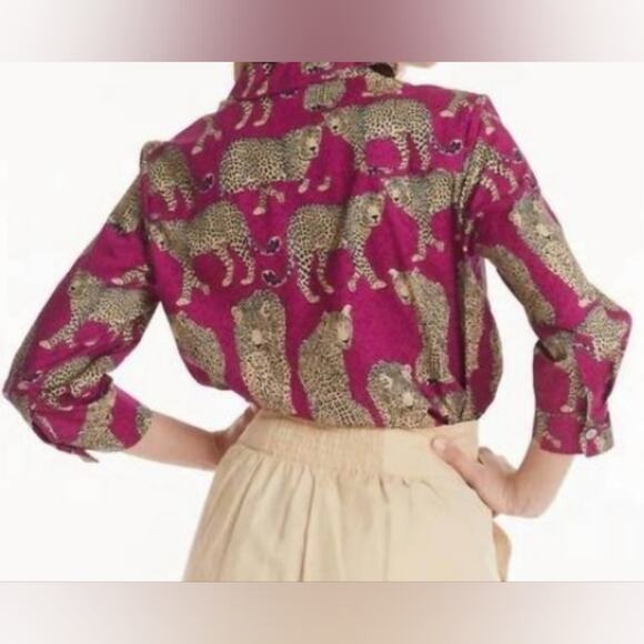 NWOT Tyler Boe Dora Pink Cheetah Tunic, Purple, Size Small - Picture 3 of 15